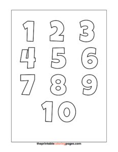 Numbers 1-10 Coloring Pages: 10 Fun Printable Styles - The Printable ...