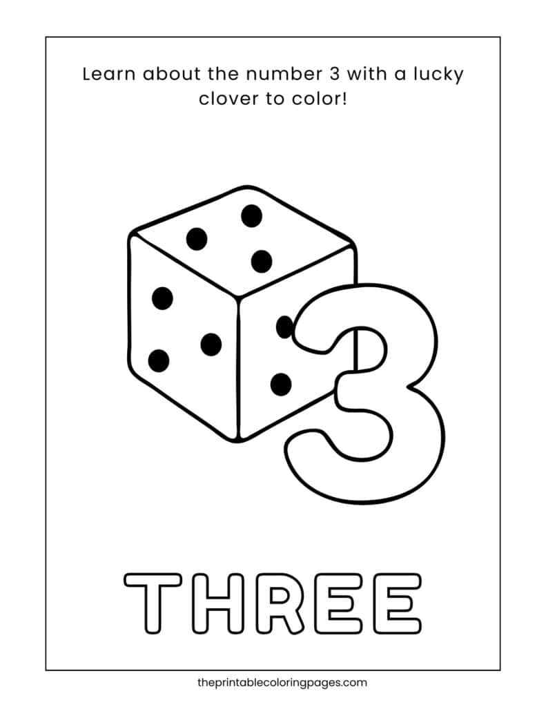 Free Printable Number 3 Coloring Pages for Preschoolers - The Printable ...
