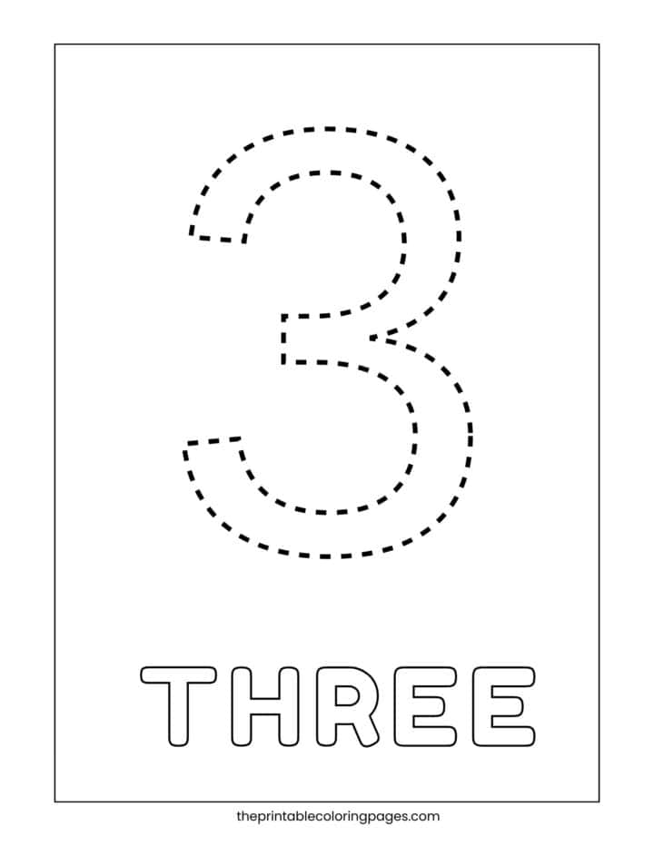 Free Printable Number 3 Coloring Pages for Preschoolers - The Printable ...