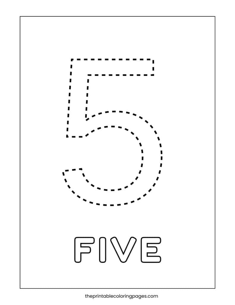 Free Printable Number 5 Coloring Pages for Preschoolers - The Printable ...