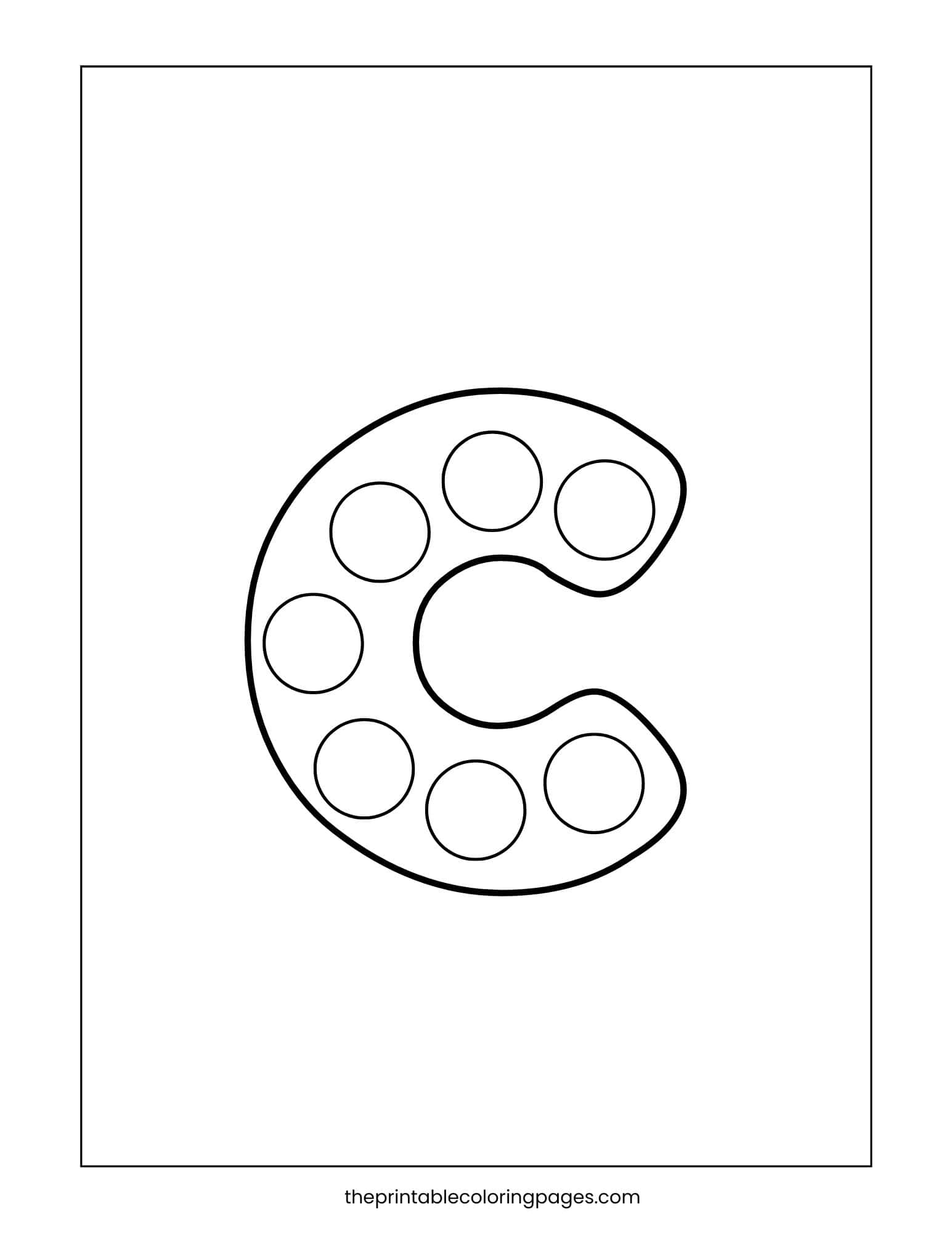 Lowercase letter c dot marker printable for developing small muscle control.