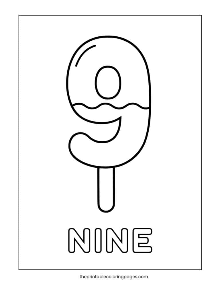 Free Printable Number 9 Coloring Pages for Early Learners - The ...