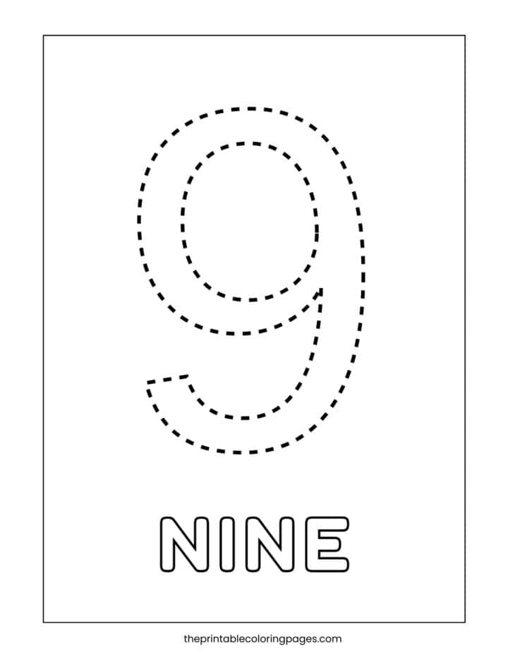 Free Printable Number 9 Coloring Pages for Early Learners - The ...