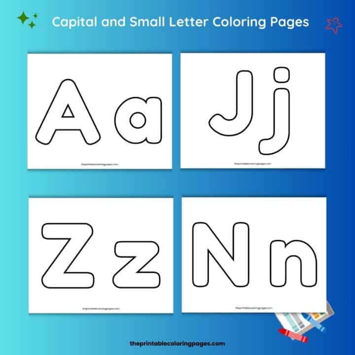 Free Capital and Small Letter Coloring Pages: The Complete A-Z Set ...