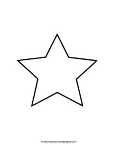 Basic Star Shape Printable Free Star Coloring Pages and Star Templates for Kids - The Printable ...