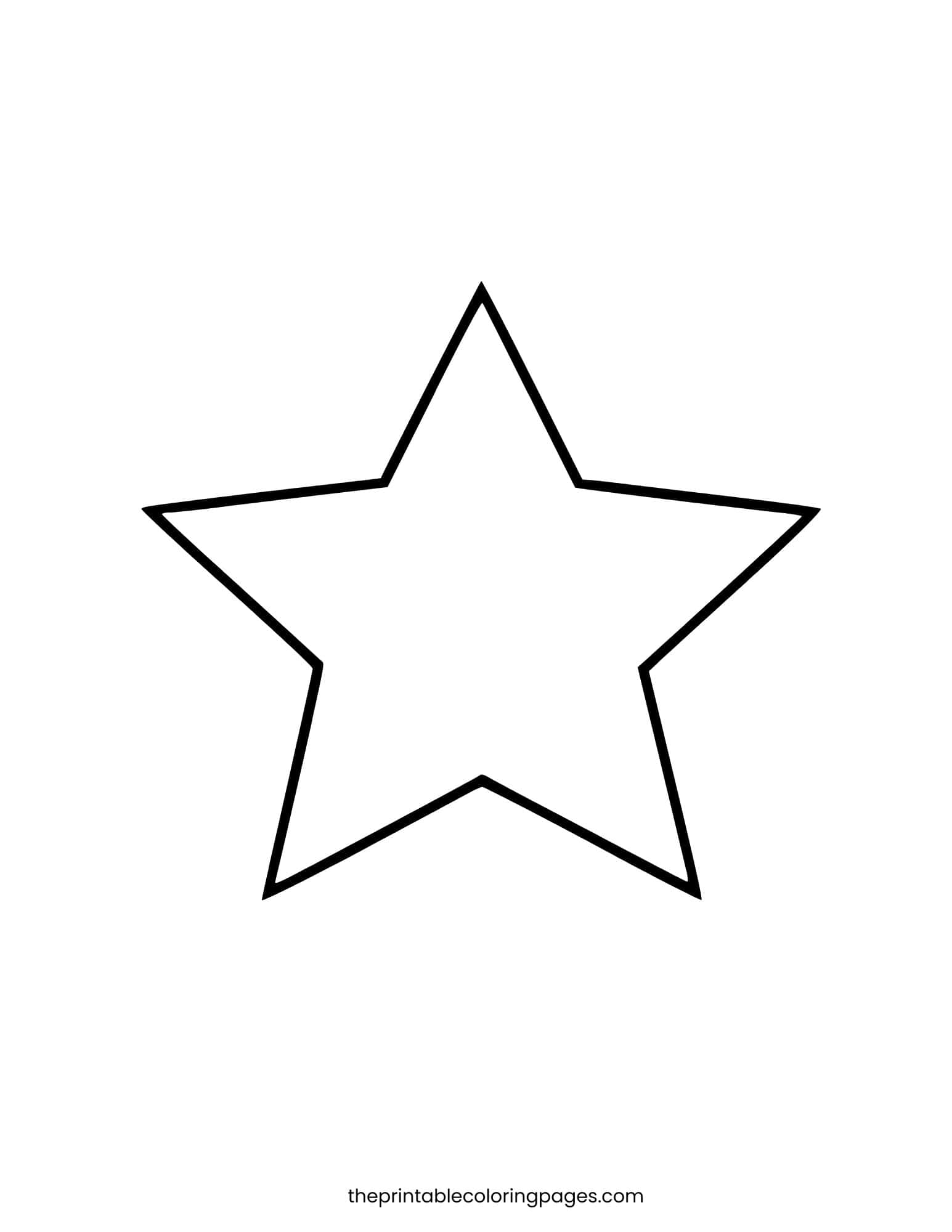 Classic five-point star with thick outlines and simple shapes. Clean white background.