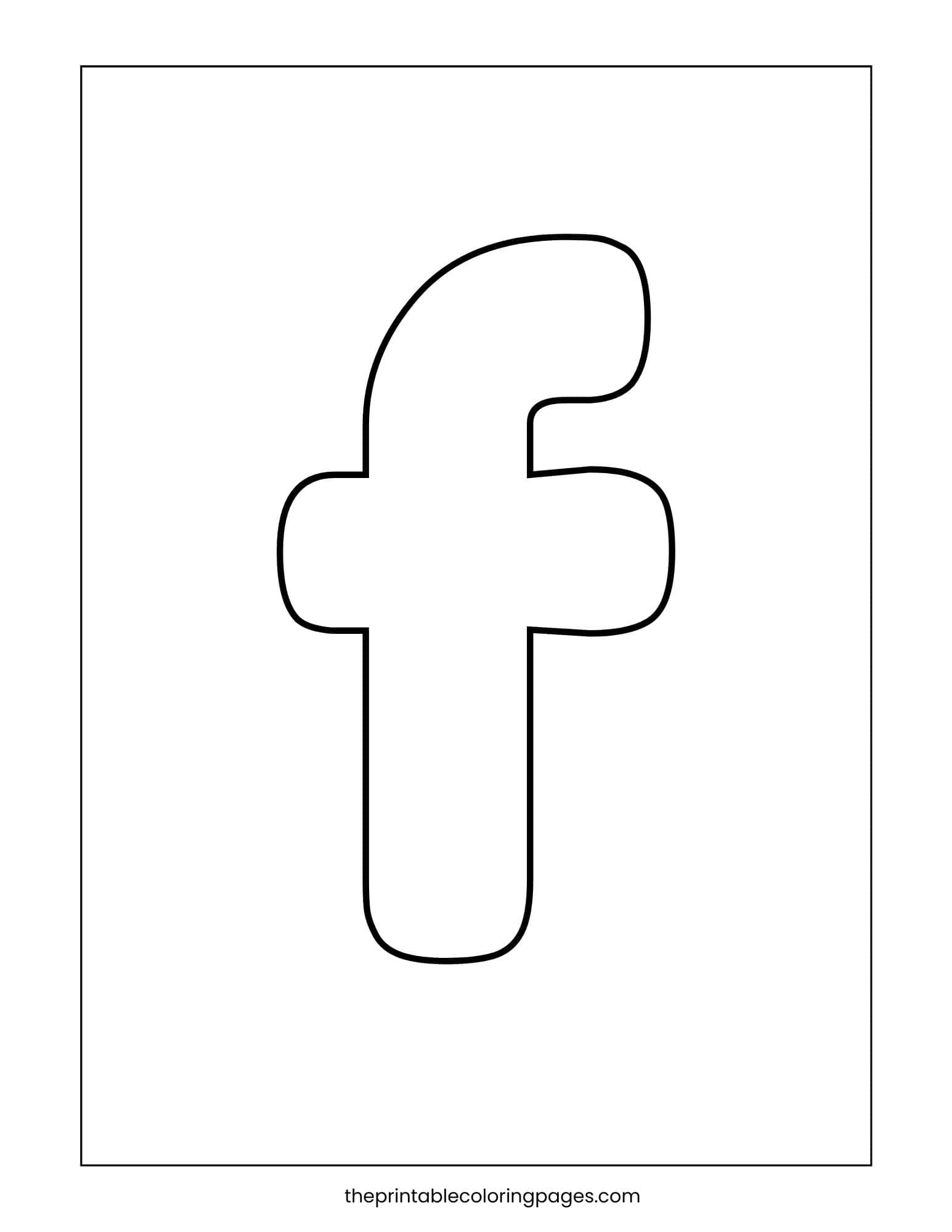 Small letter f with thick outlines and a clean background.