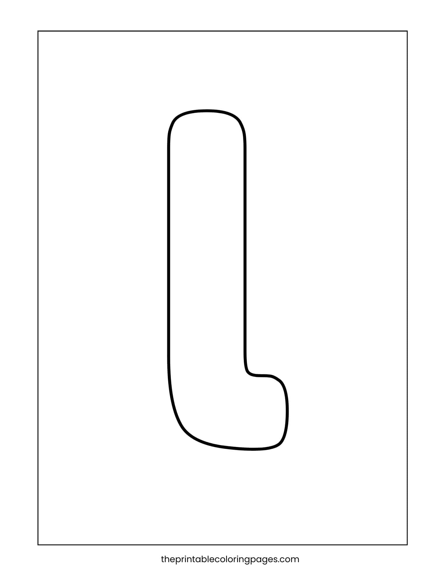 Small letter l with thick lines and simple shape.