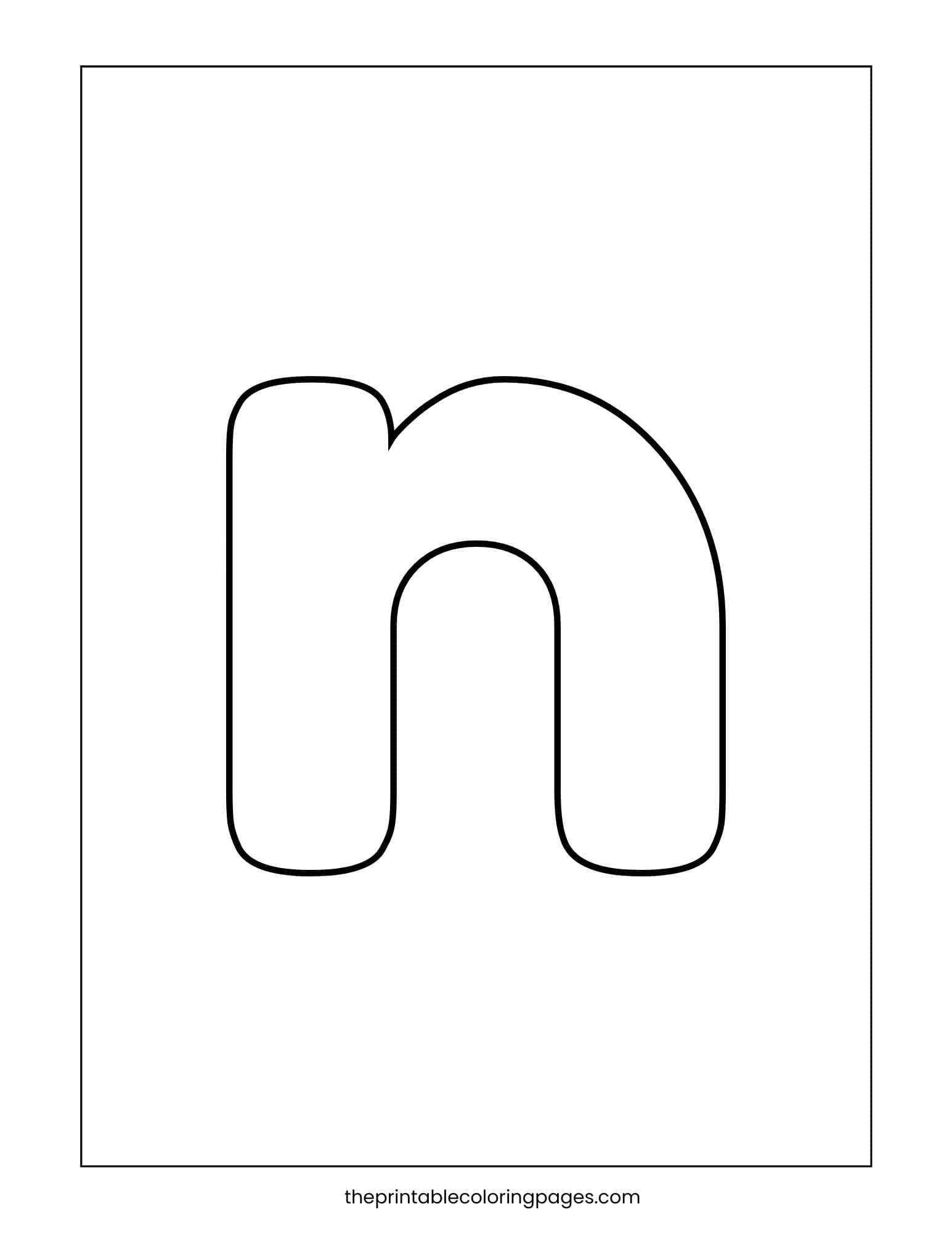 Small letter n with bold outlines and clean background.