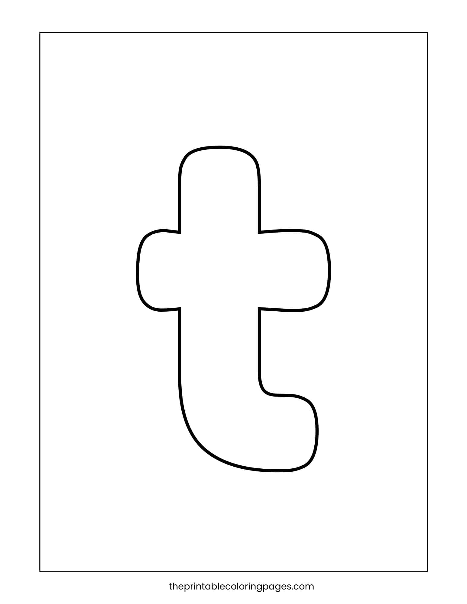Small letter t with bold lines and clean white background.