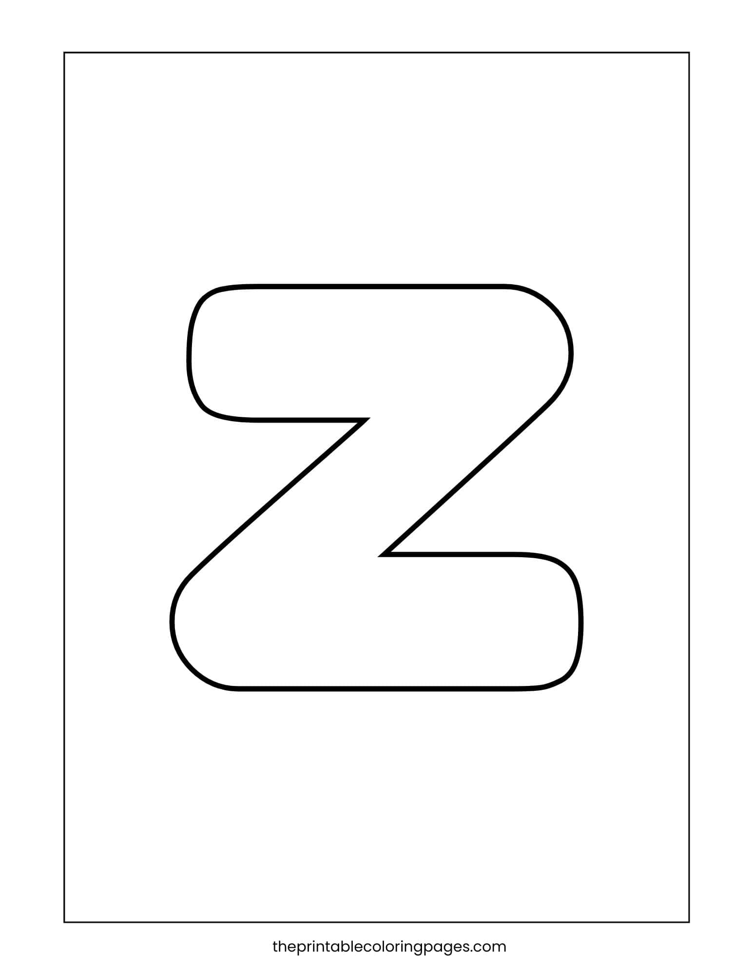 Small letter z with thick outlines and clean design.