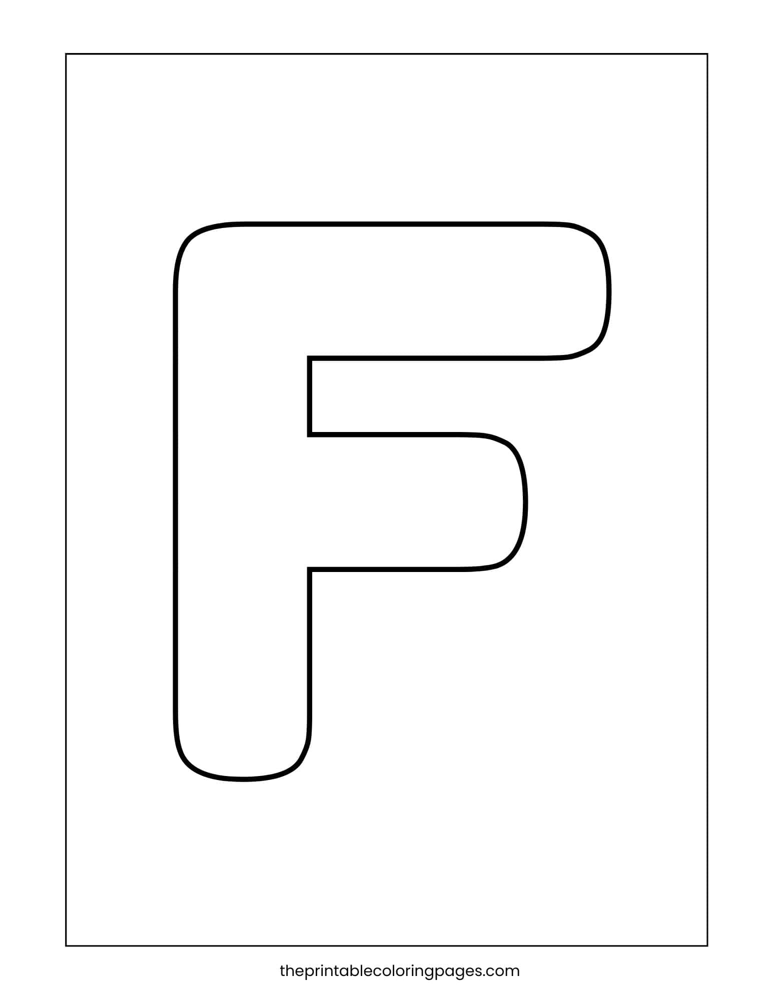 Simple capital letter F with thick borders on a clean white background.