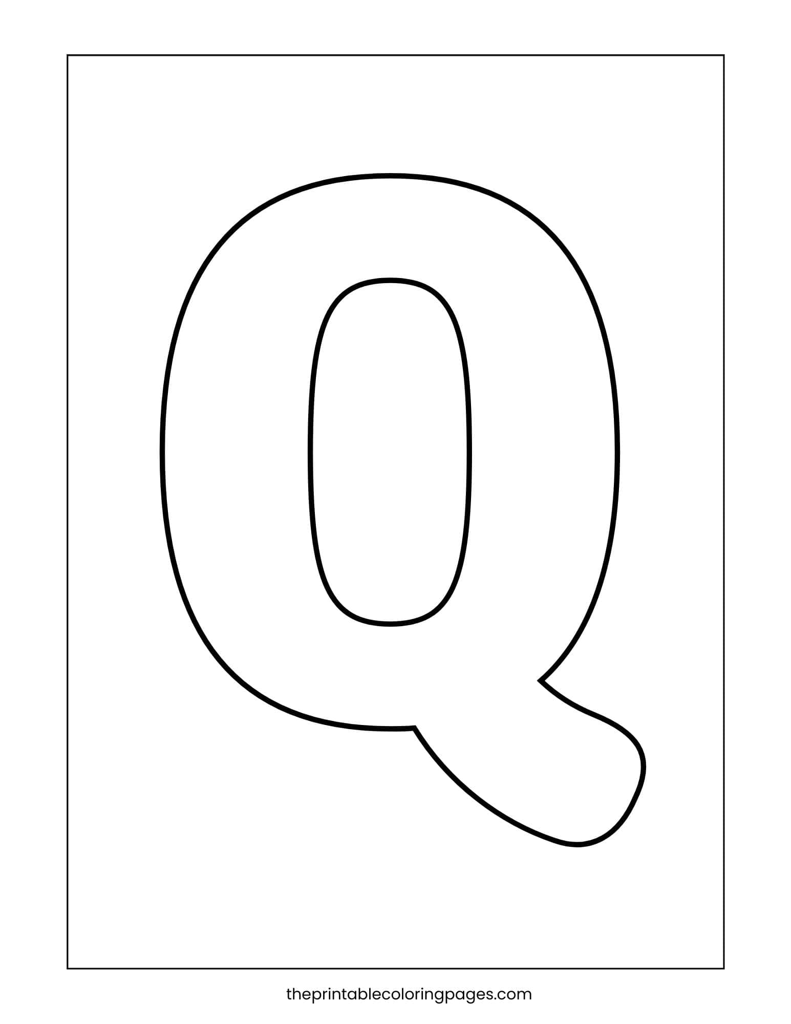 Simple capital letter Q with thick borders on a clean background.